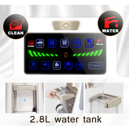 Smart ironing system user interface and function display