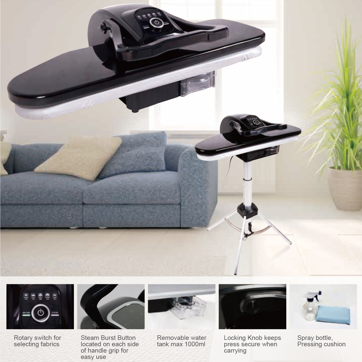 SYP-8810B 26” Garment steam press iron - Image 2