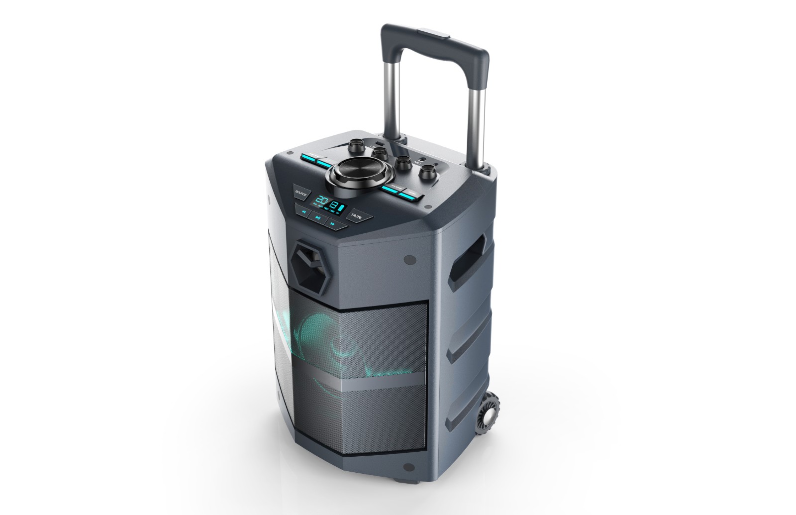 Portable Trolley Speaker with Multiple Inputs