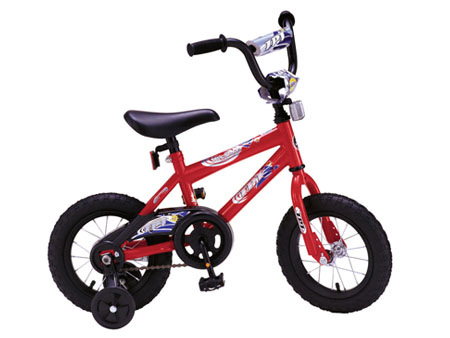 Red Children's Beginner Bicycle with Training Wheels