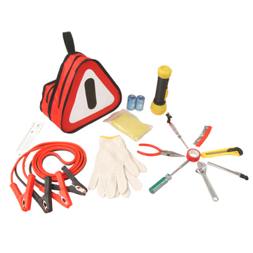 Roadside Emergency Assistance Kit with Tools and Safety Gear