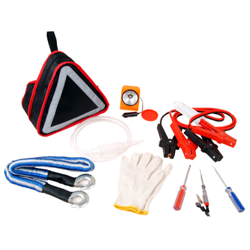Roadside Emergency Kit with Jumper Cables and Tools