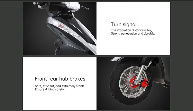 Scooter safety features including brakes and lights