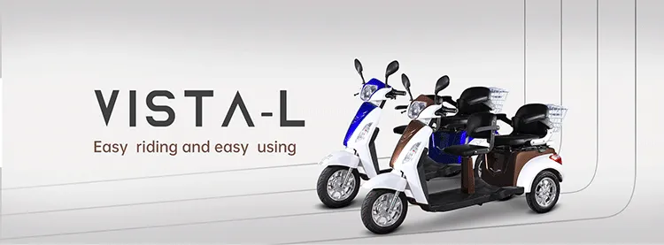 T409 electric mobility tricycle in a studio setting