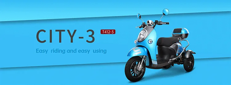 500W electric tricycle with rear cargo box