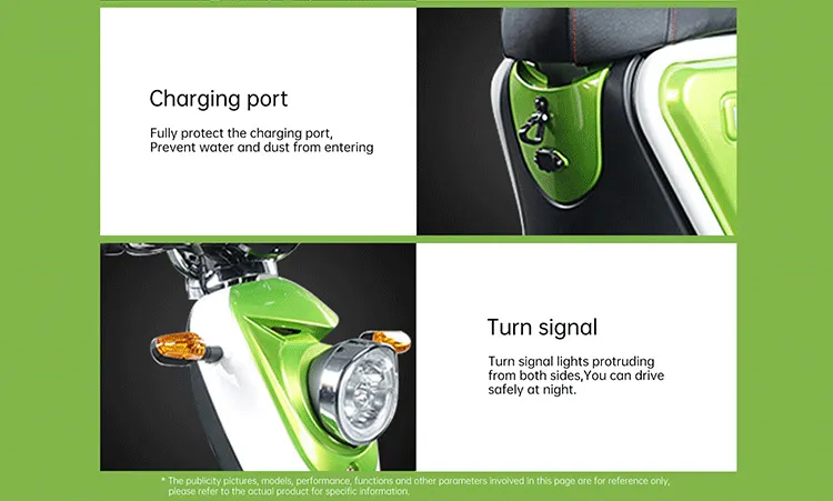 Scooter charging port and turn signal details