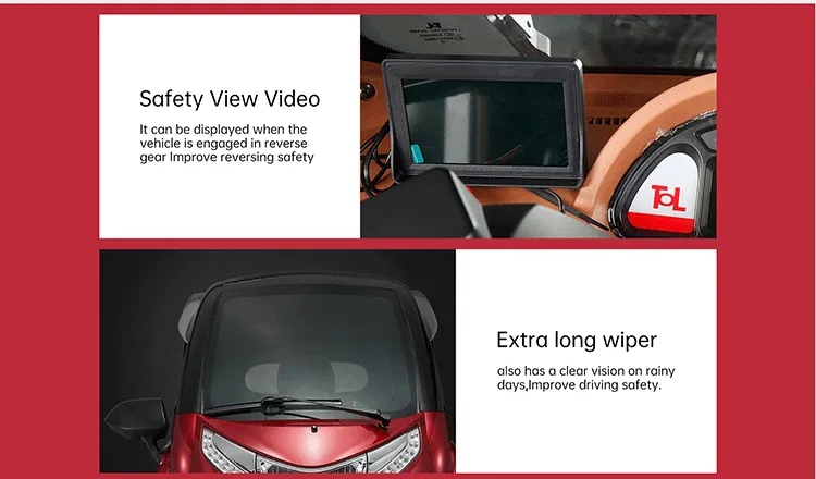 Safety features including rear view video system