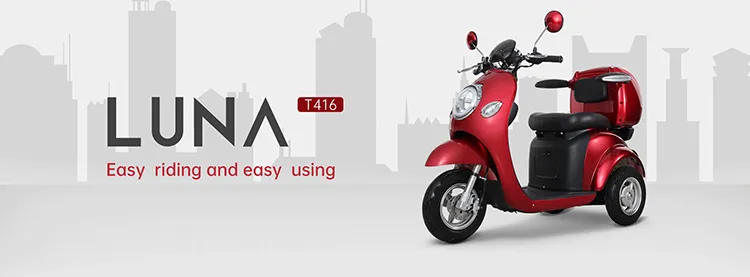 T416 electric tricycle profile view