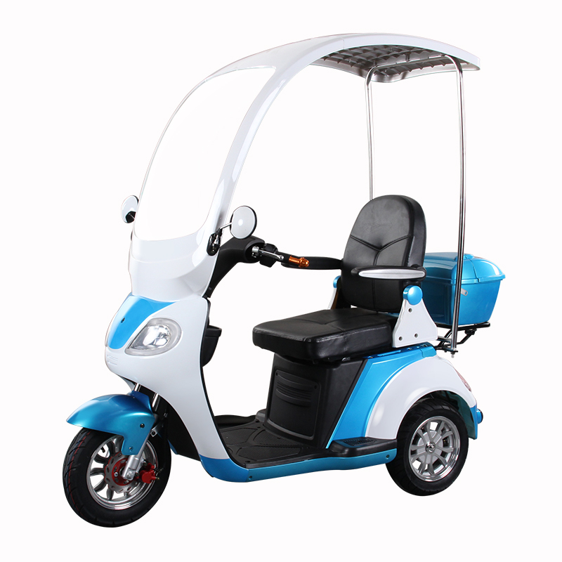 T418S China Electric Scooter 3 Wheels Electric Tricycle with Roof - Image 3