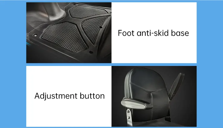 Anti-skid foot base and seat adjustment button