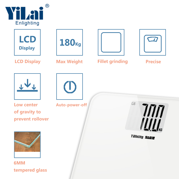 Talking voice big lcd display body weighing scale - Image 2