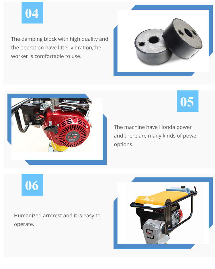 Damping and ergonomics of the rammer