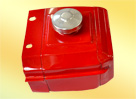 Fuel Tank - Rectangular Metal with Red Finish