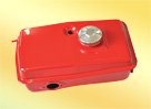 Red Metal Fuel Tank with Top Filler Cap