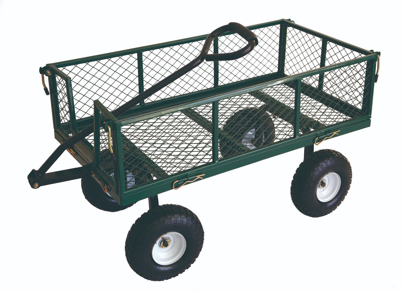Steel Mesh Utility Cart with Pneumatic Tires