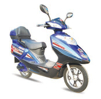 Electric Step-Through Scooter with Rear Storage