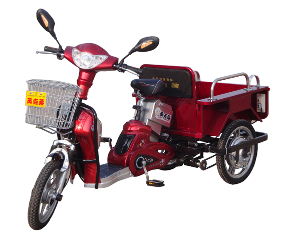 Electric Cargo Tricycle with Front Basket