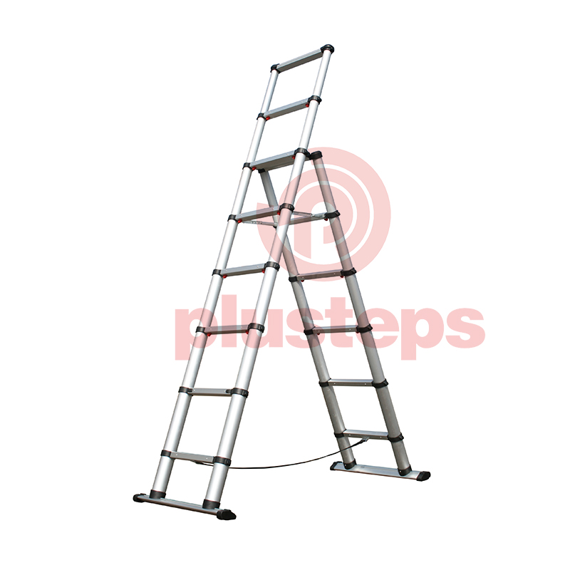 Adjustable Height Aluminum Telescopic Ladder