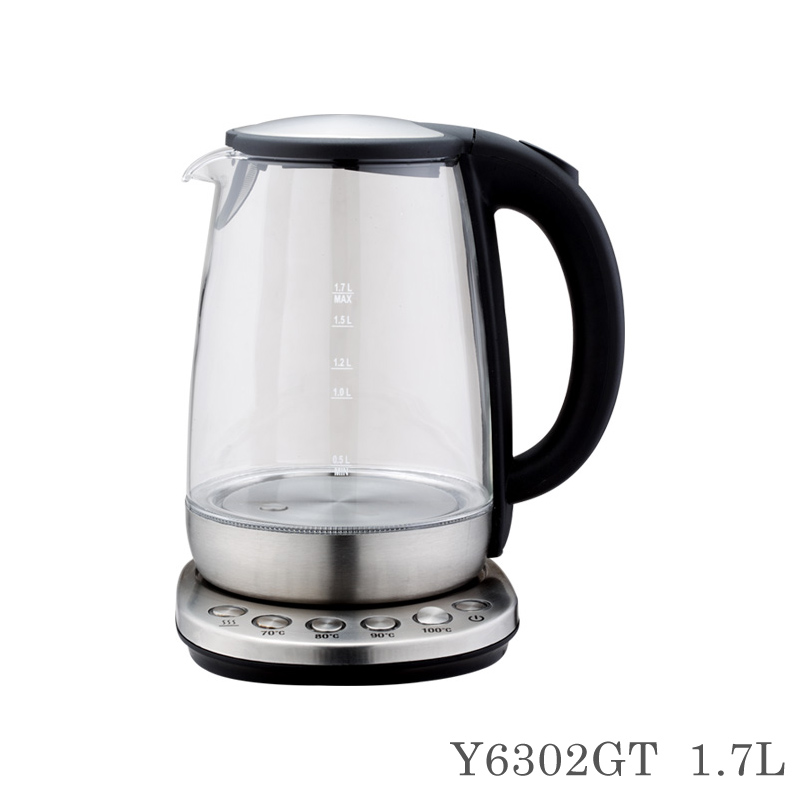 Temperature Control Glass Electric Kettle