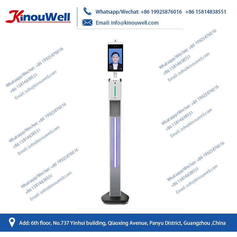 Temperature measuring device with face recognition and auto fever alarm functions and soap dispenser - Image 2