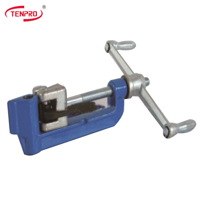 Close up view of the TSM-4 steel strapping tool.