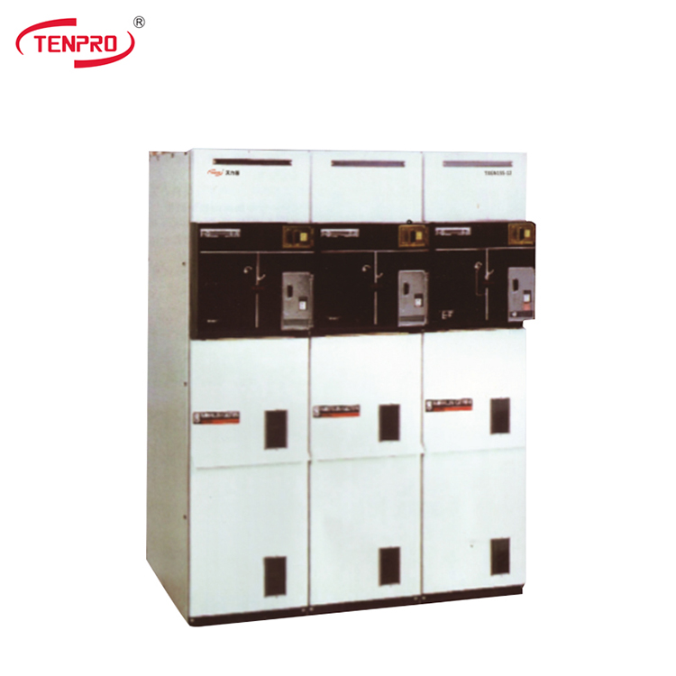 Front view of the switchgear cabinet