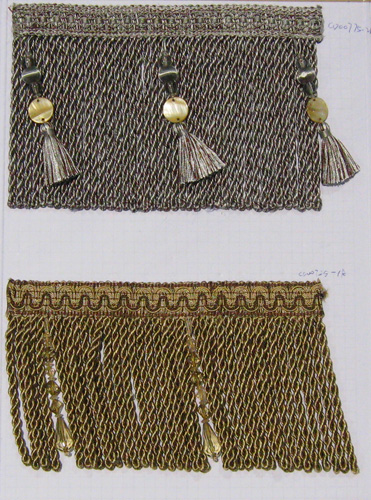 Decorative Woven Textile Trim with Tassels and Beads