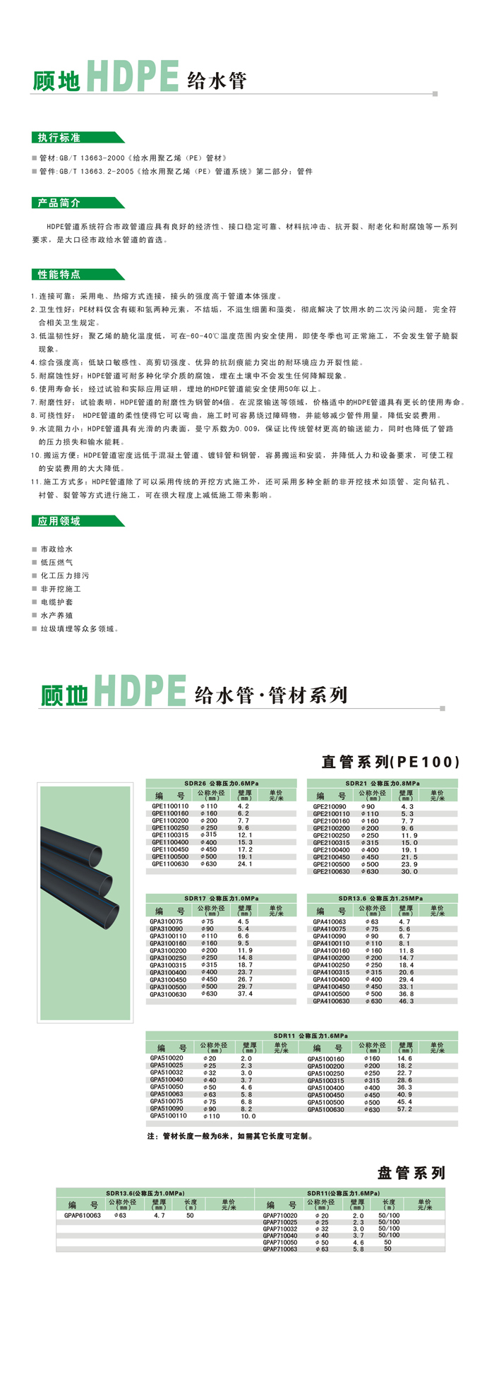 HDPE Water Piping System