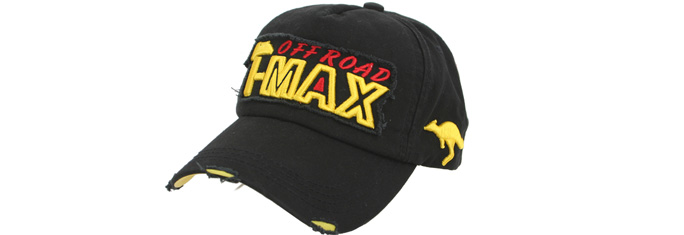 Distressed Baseball Cap with Patch