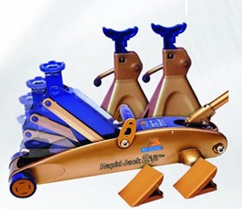 Hydraulic Floor Jack Kit with Stands and Chocks