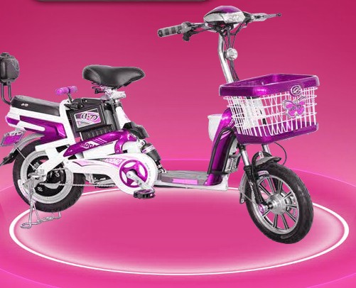 Step-Through Frame Electric Bicycle with Basket