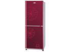 Two-Door Compact Refrigerator with Floral Design