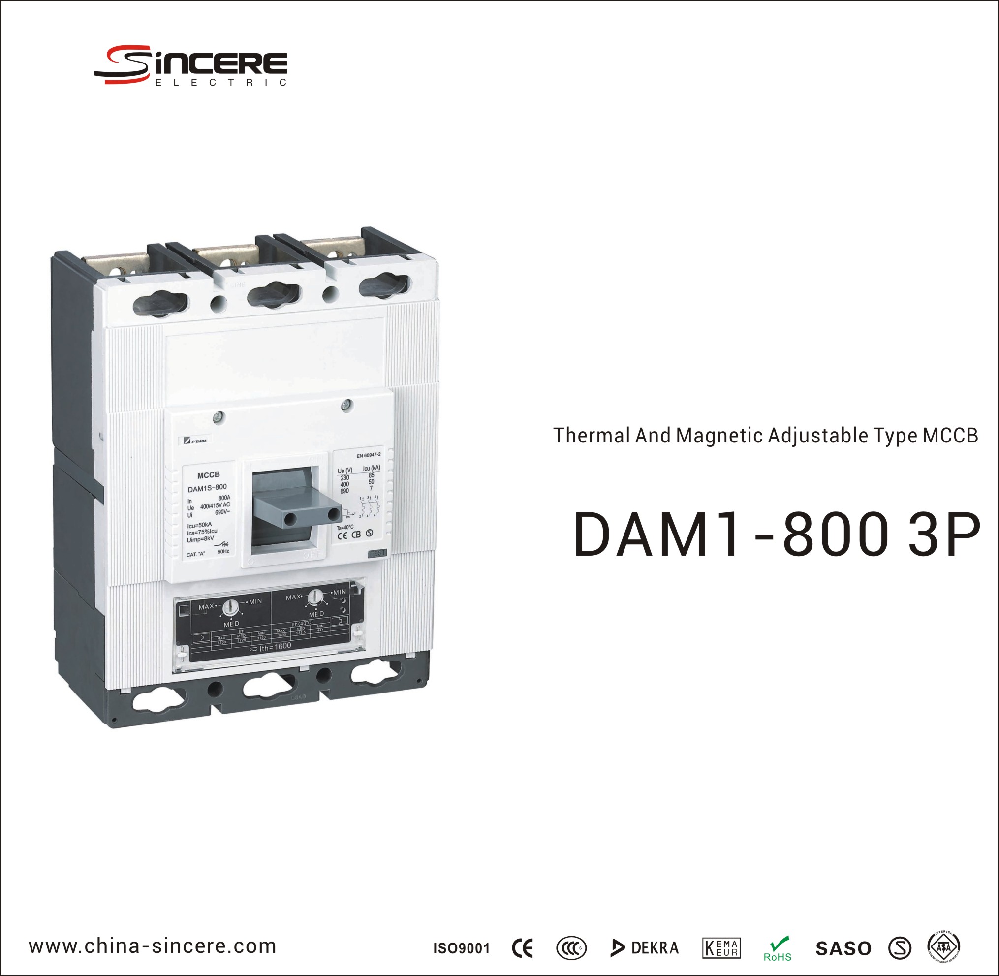 Adjustable Thermal Magnetic Molded Case Circuit Breaker
