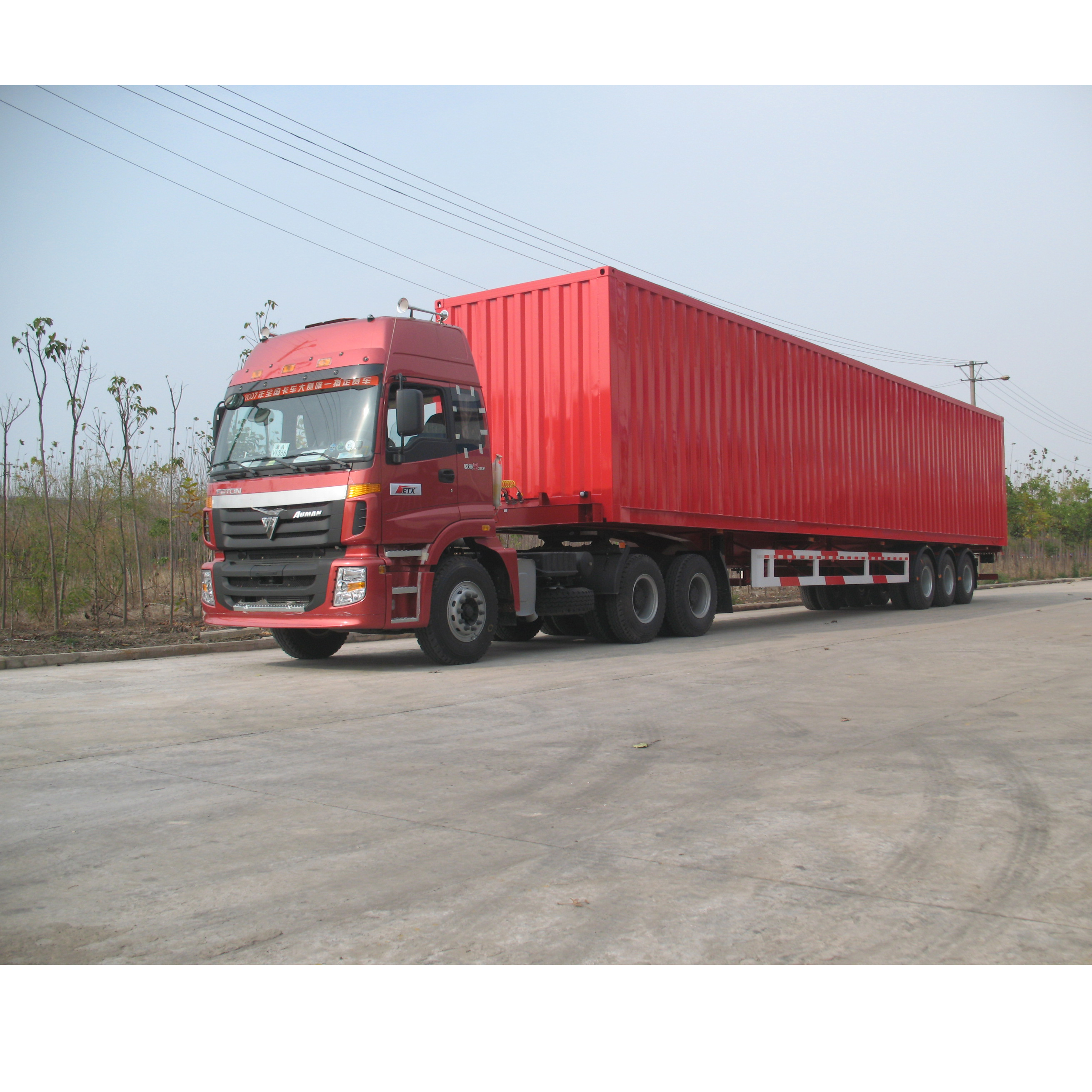 Three Axle 40ft Container Flatbed Semi Trailer - Image 2
