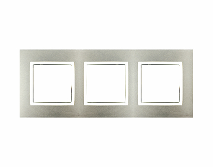 Triple Gang Champagne Aluminum Switch Frame