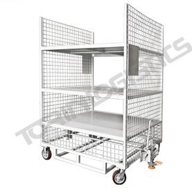 Three-Level Steel Roll Cage Container