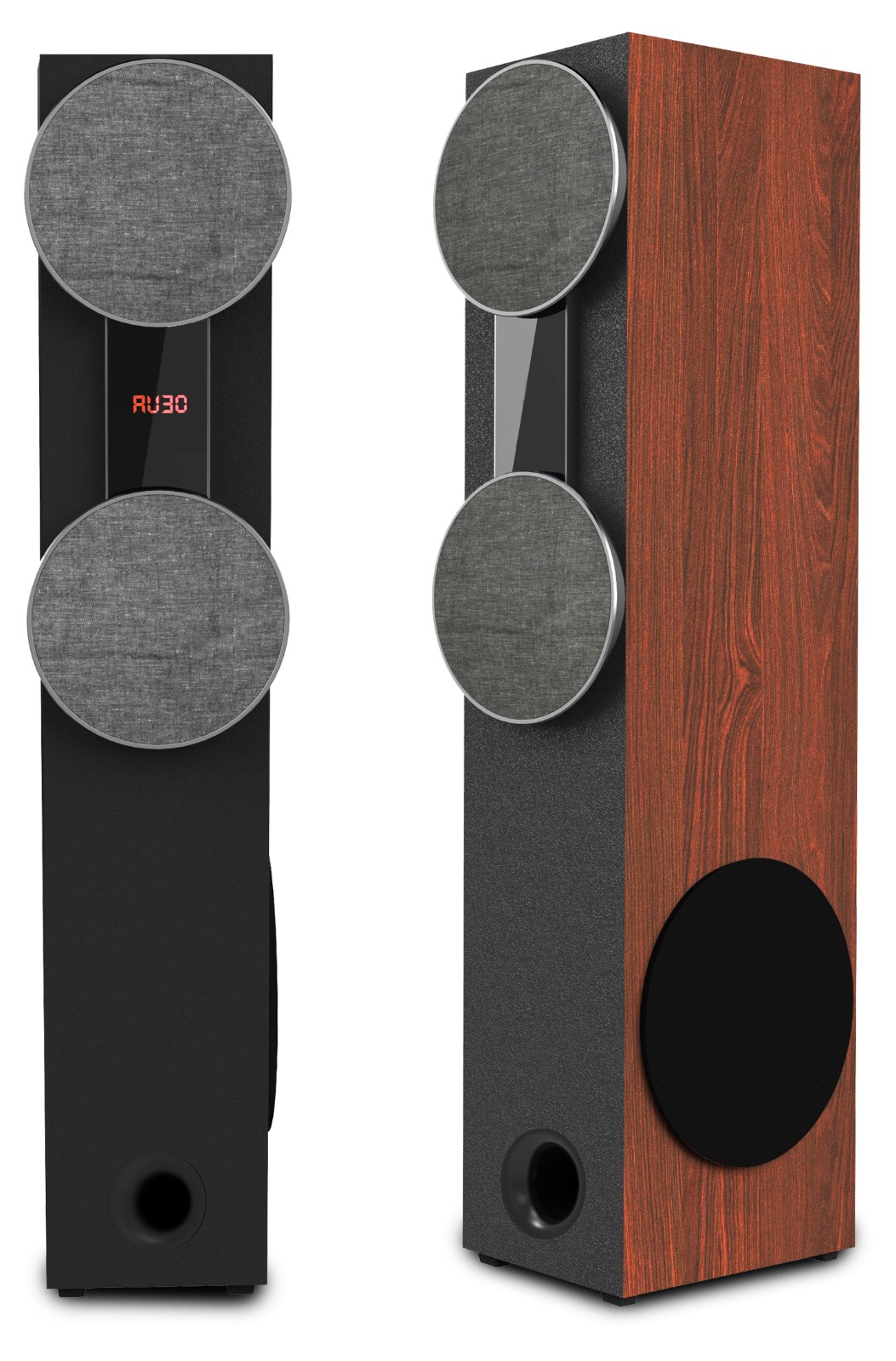Floor-Standing Home Theater Speakers with Integrated Amplifier