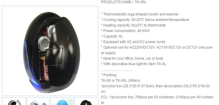 6L Thermoelectric Cooler and Warmer