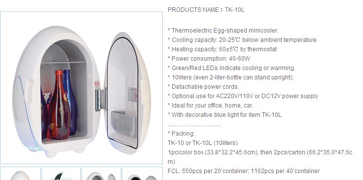 10-Liter Thermoelectric Mini Cooler and Warmer