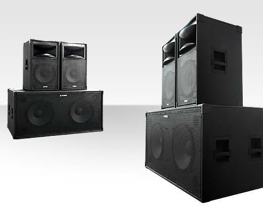 Dual 18-Inch Subwoofer with Full-Range Loudspeakers