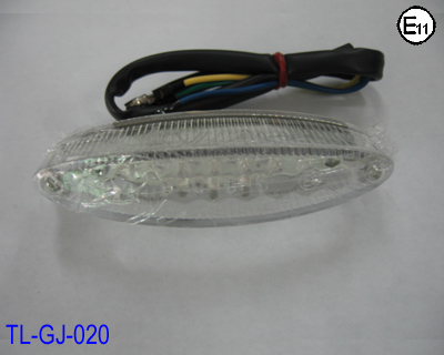 Motorcycle LED Tail Light with Clear Lens