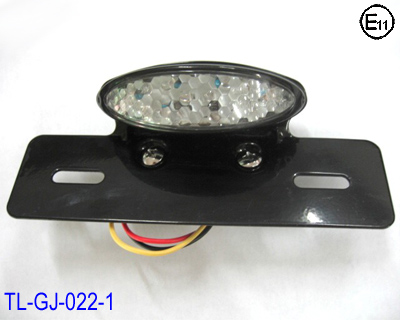 Motorcycle LED Tail Light with License Plate Bracket