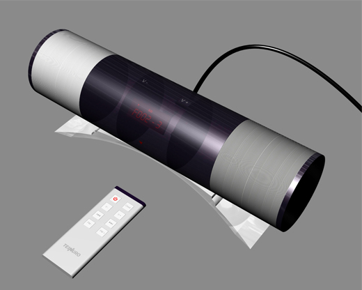 Cylindrical Audio System with Remote Control
