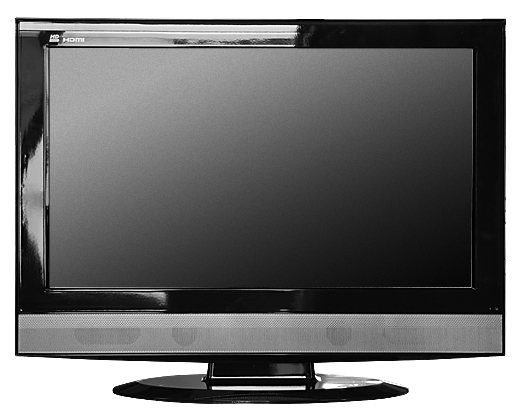 Black Glossy Flat-Screen Television with Circular Base