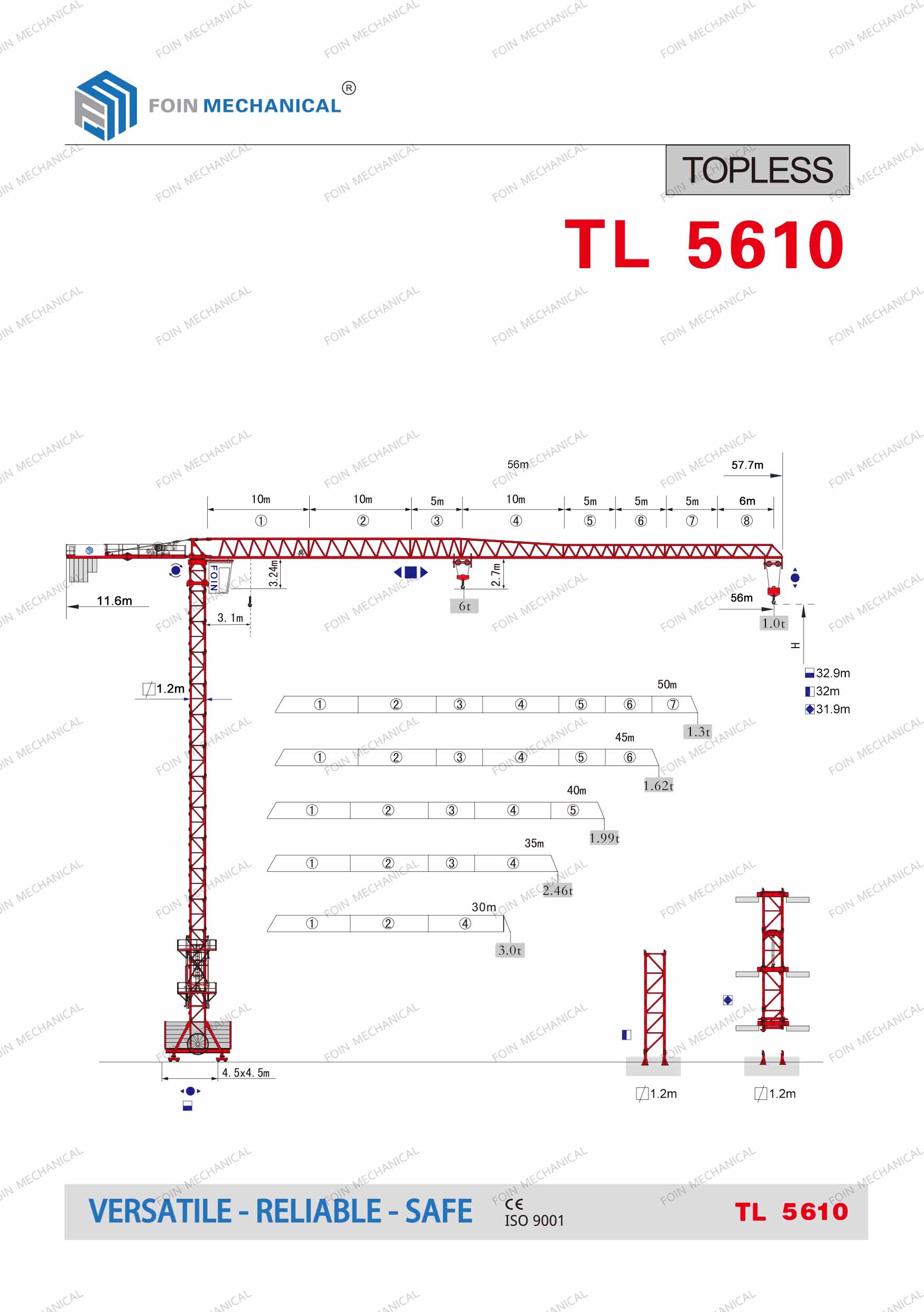 TL5610 TOPLESS TOWER CRANE - Image 3