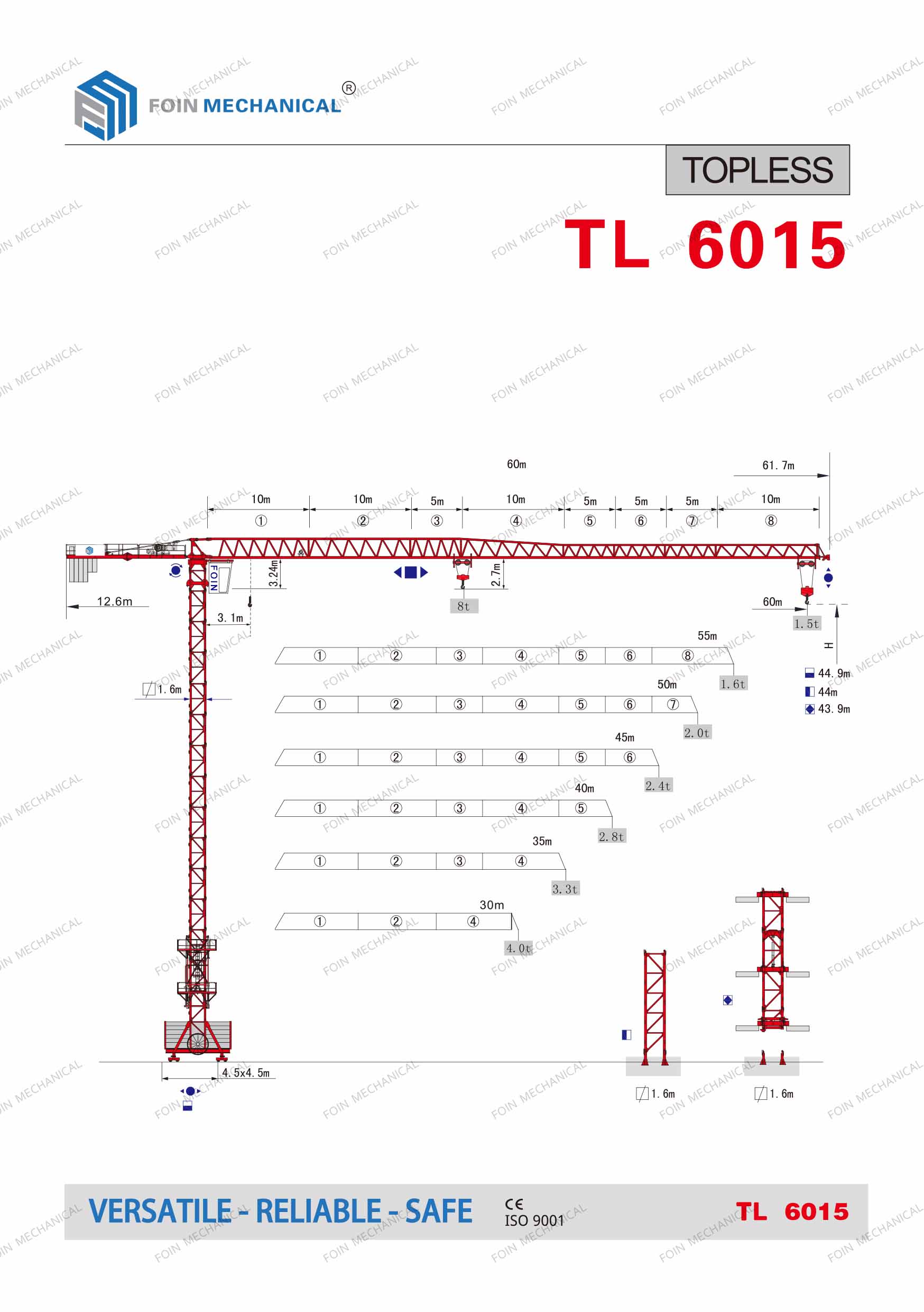 TL6015 TOPLESS TOWER CRANE - Image 3
