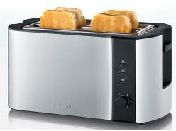 Four-Slice Stainless Steel Toaster with Browning Control