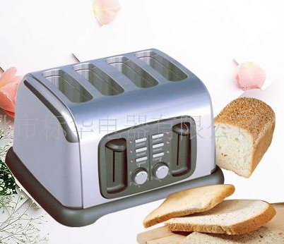 Four-Slice Stainless Steel Toaster with Browning Control