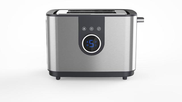 Digital Stainless Steel Toaster with Wide Slots