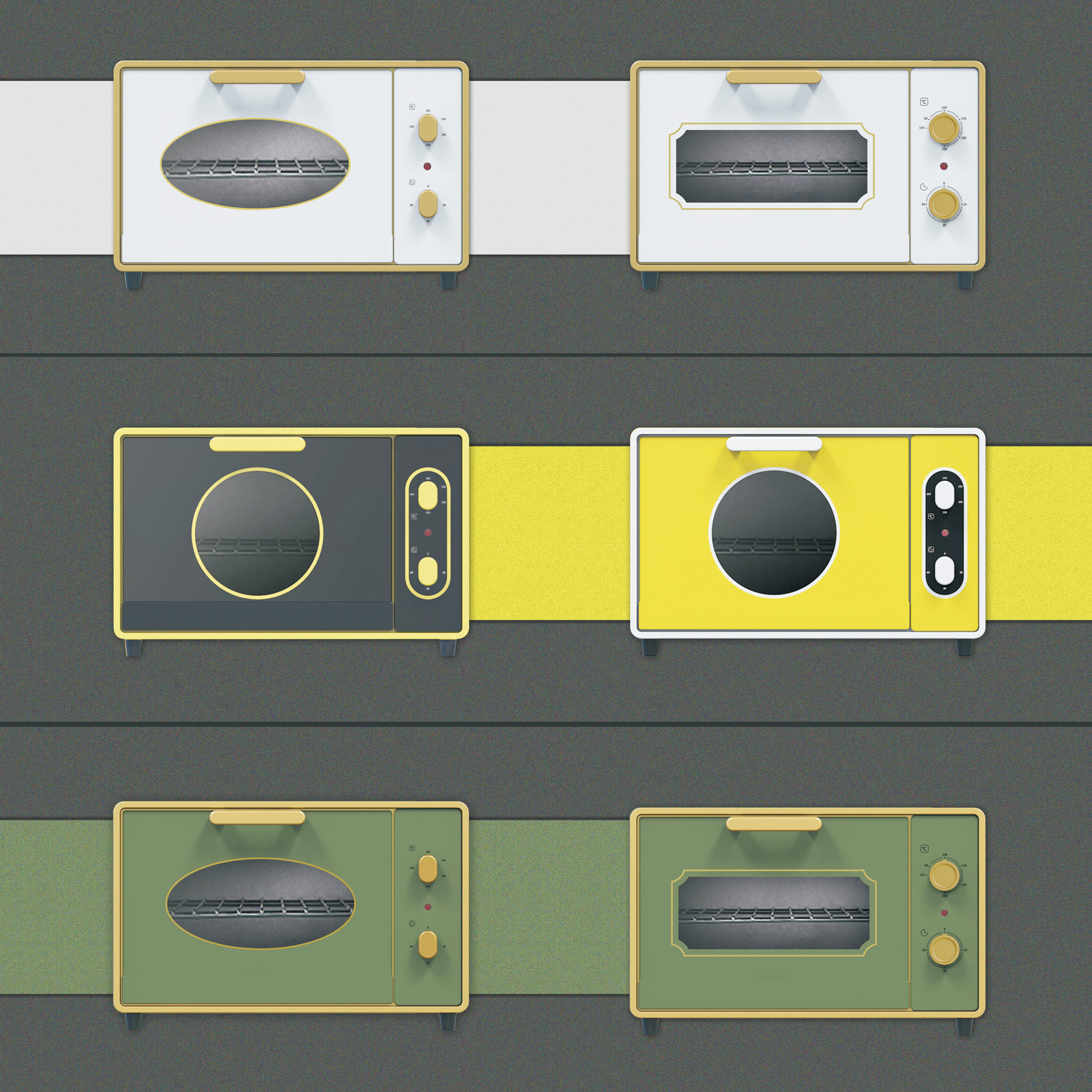 Retro Style Toaster Oven with Timer